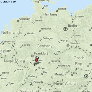 Dielheim Karte Deutschland