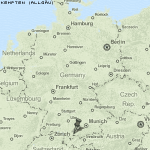 Kempten (Allgäu) Karte Deutschland