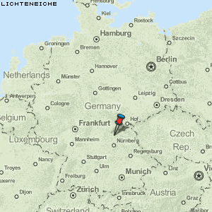 Lichteneiche Karte Deutschland