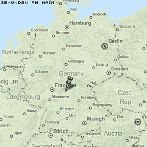 Gemünden am Main Karte Deutschland