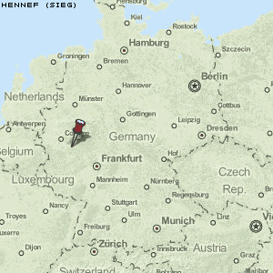 Hennef (Sieg) Karte Deutschland