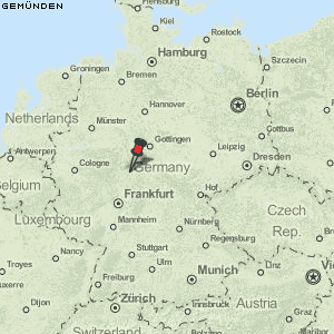 Gemünden Karte Deutschland