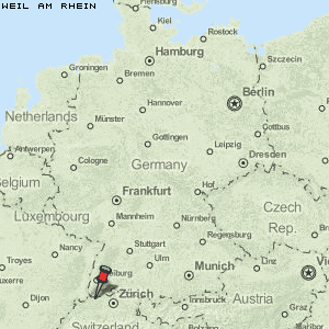 Weil am Rhein Karte Deutschland