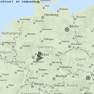 Höchst im Odenwald Karte Deutschland