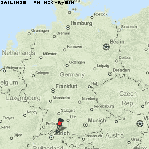 Gailingen am Hochrhein Karte Deutschland