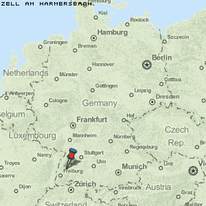 Zell am Harmersbach Karte Deutschland