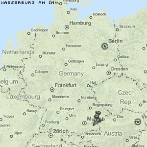 Wasserburg am Inn Karte Deutschland