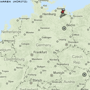 Waren (Müritz) Karte Deutschland