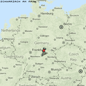 Schwarzach am Main Karte Deutschland