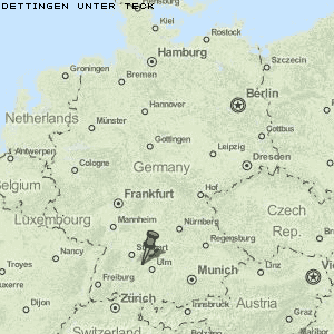 Dettingen unter Teck Karte Deutschland