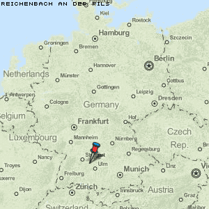 Reichenbach an der Fils Karte Deutschland