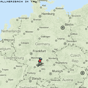 Allmersbach im Tal Karte Deutschland