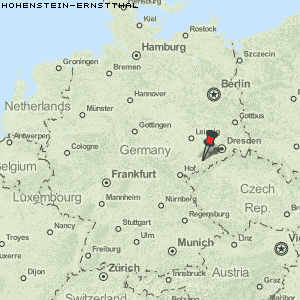 Hohenstein-Ernstthal Karte Deutschland