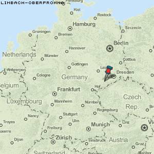 Limbach-Oberfrohna Karte Deutschland
