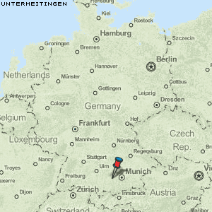 Untermeitingen Karte Deutschland