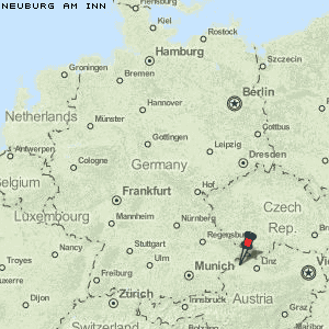 Neuburg am Inn Karte Deutschland