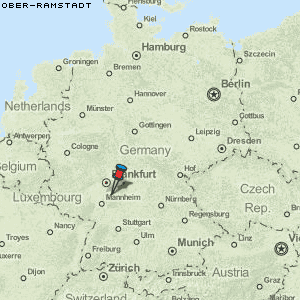 Ober-Ramstadt Karte Deutschland