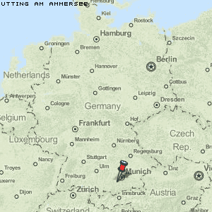 Utting am Ammersee Karte Deutschland
