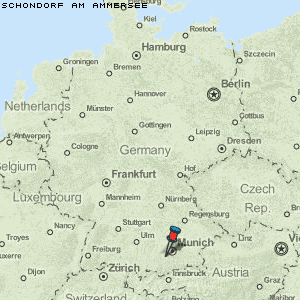 Schondorf am Ammersee Karte Deutschland