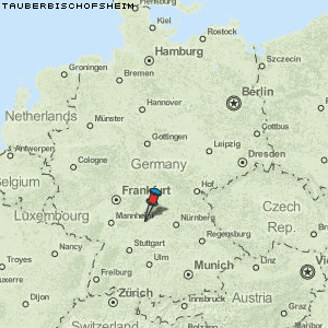 Tauberbischofsheim Karte Deutschland