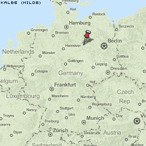Kalbe (Milde) Karte Deutschland