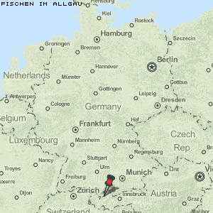 Fischen im Allgäu Karte Deutschland