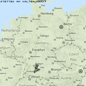 Stetten am kalten Markt Karte Deutschland