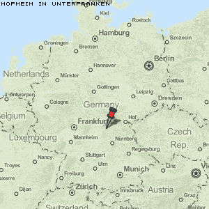 Hofheim in Unterfranken Karte Deutschland
