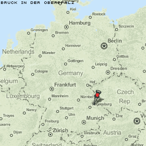 Bruck in der Oberpfalz Karte Deutschland