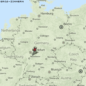Groß-Zimmern Karte Deutschland