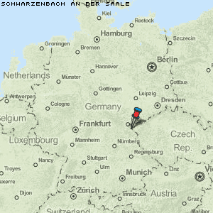 Schwarzenbach an der Saale Karte Deutschland