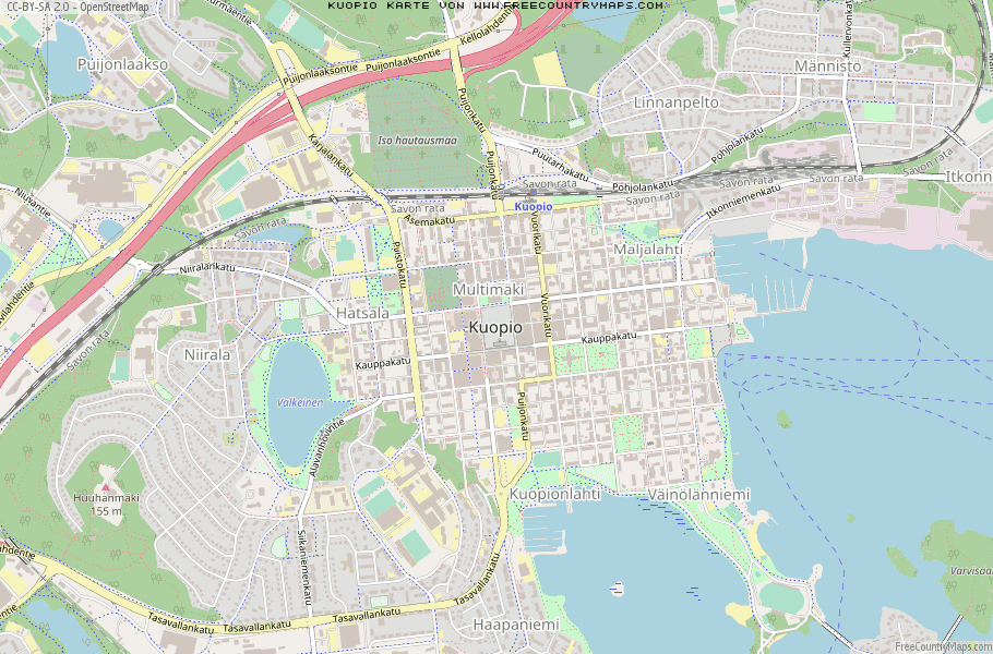 Karte Von Kuopio Finnland