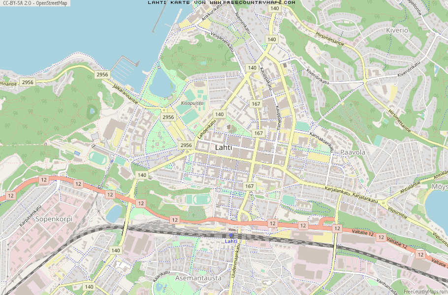 Karte Von Lahti Finnland
