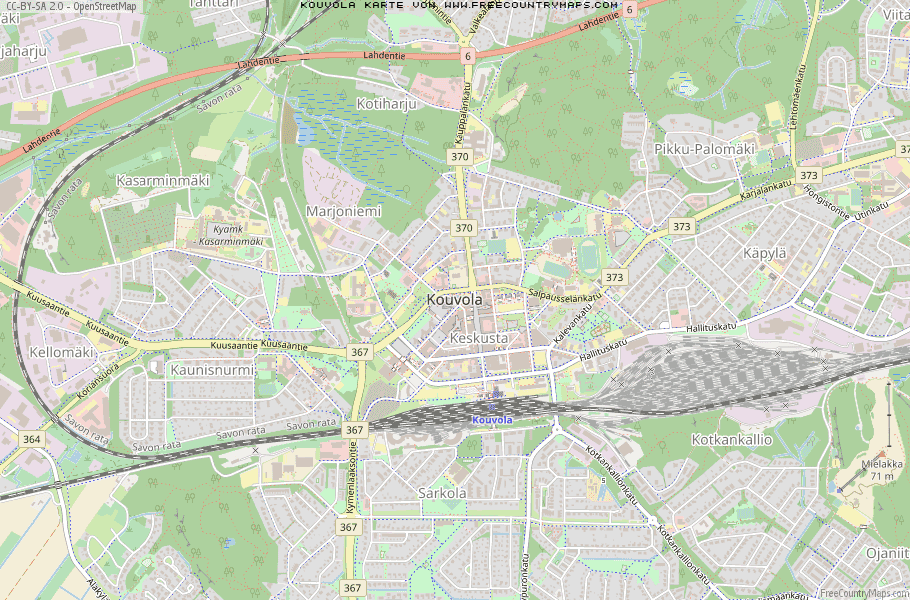 Karte Von Kouvola Finnland