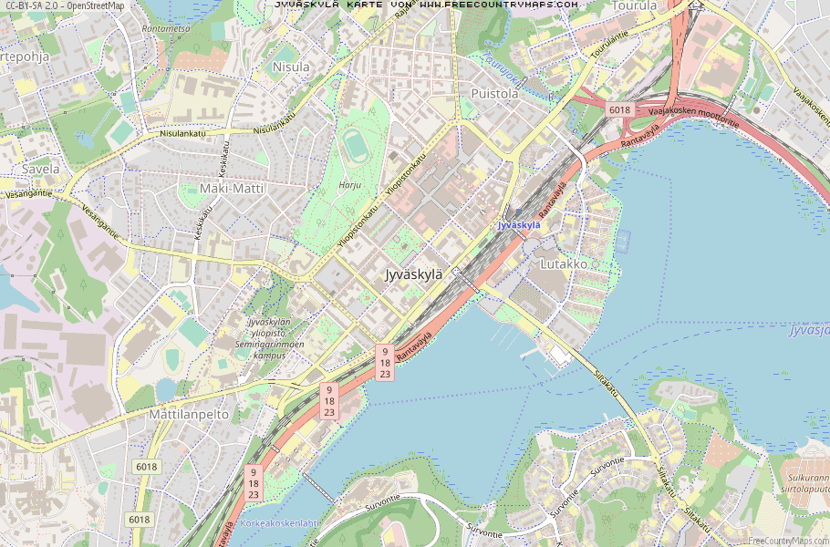 Karte Von Jyväskylä Finnland