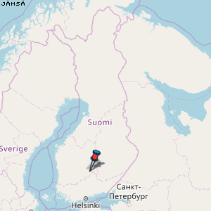 Jämsä Karte Finnland