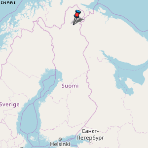 Inari Karte Finnland