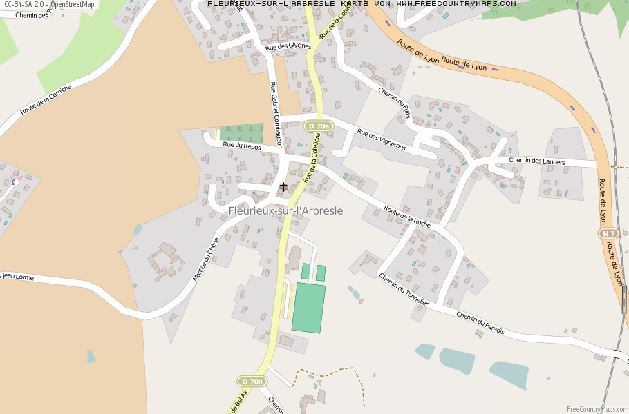 Karte Von Fleurieux-sur-l