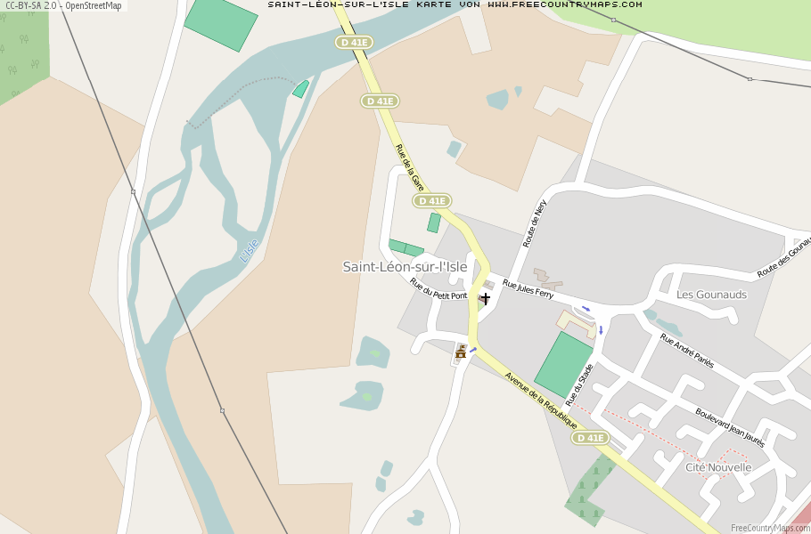 Karte Von Saint-Léon-sur-l