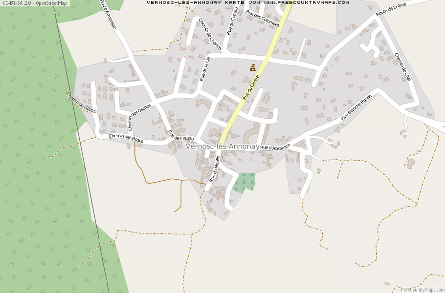Karte Von Vernosc-lès-Annonay Frankreich
