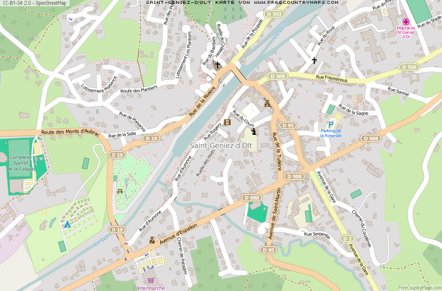 Karte Von Saint-Geniez-d