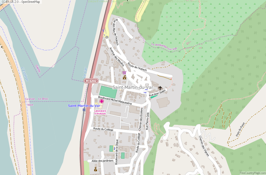 Karte Von Saint-Martin-du-Var Frankreich