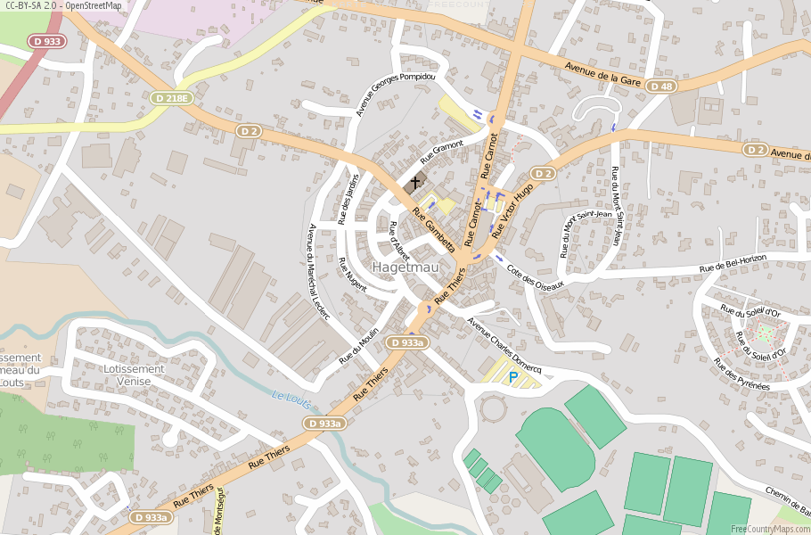 Karte Von Hagetmau Frankreich