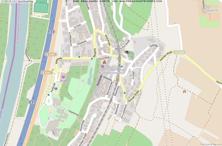 Karte Von Bad Bellingen Frankreich