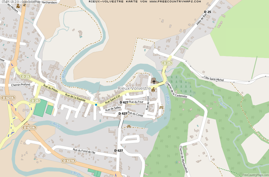 Karte Von Rieux-Volvestre Frankreich