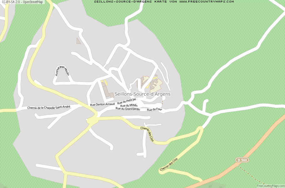 Karte Von Seillons-Source-d