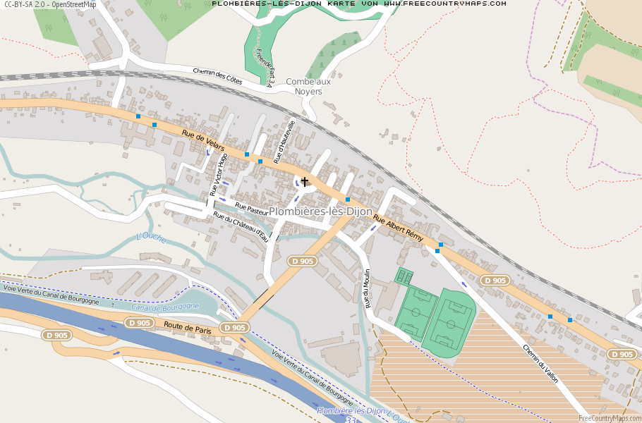 Karte Von Plombières-lès-Dijon Frankreich