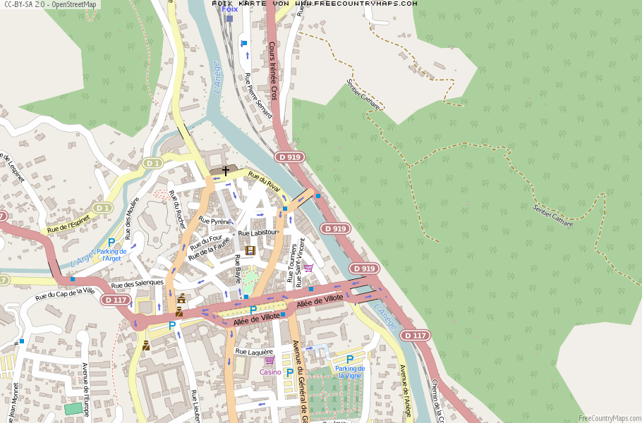 Karte Von Foix Frankreich