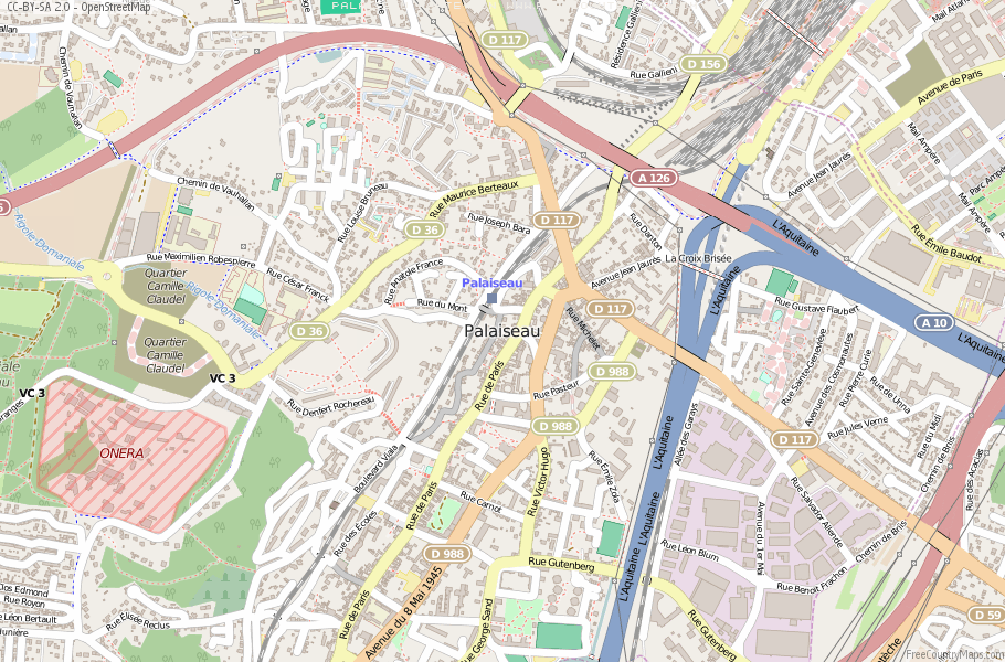 Karte Von Palaiseau Frankreich