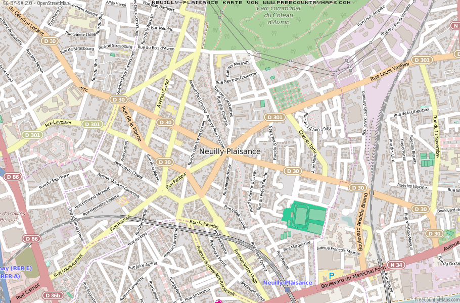Karte Von Neuilly-Plaisance Frankreich